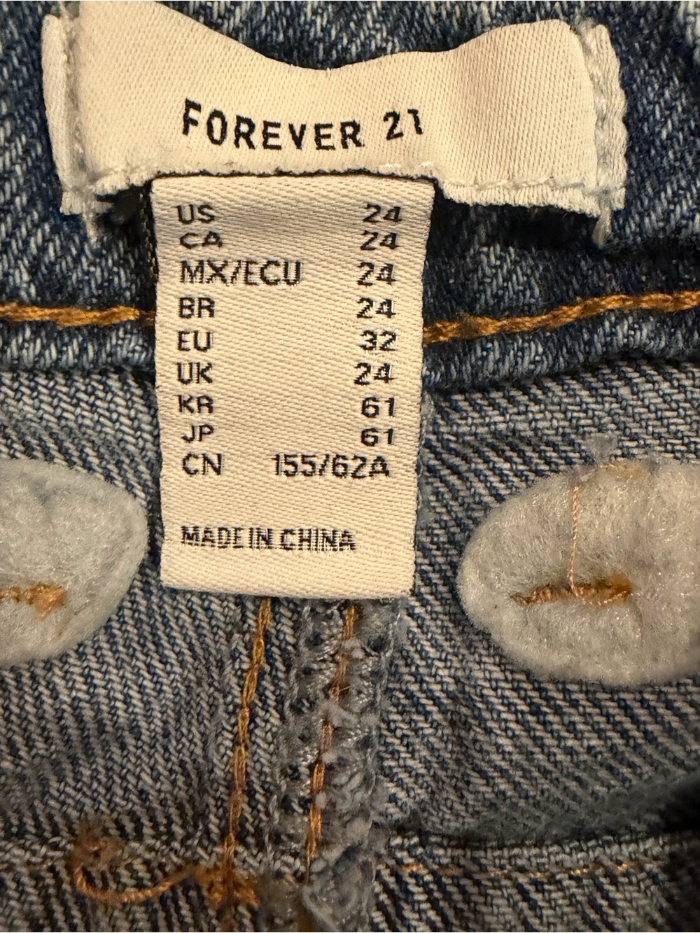 Forever 21 Barrel Fit Blue Heart Women’s Jeans - 24 - Picture 6 of 6